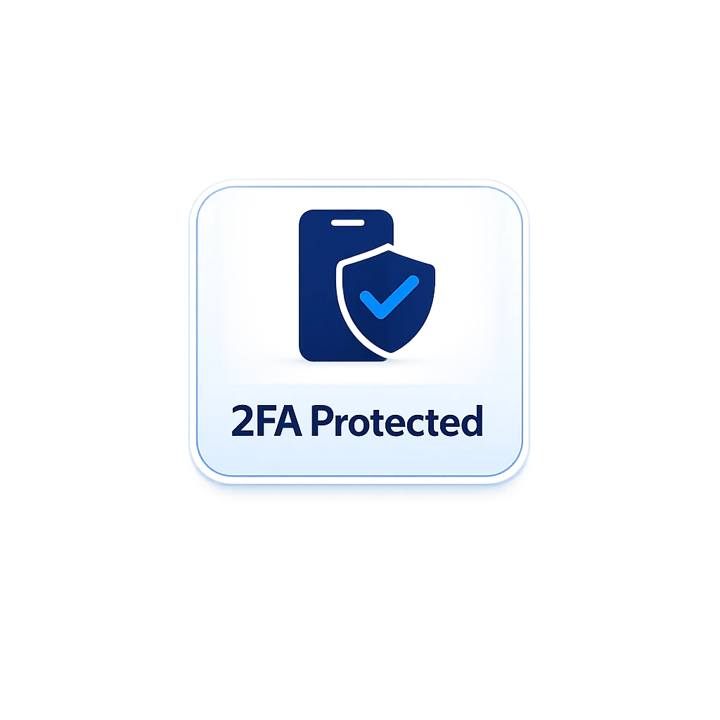 Two-factor authentication supported: accounts protected with a second verification step at login