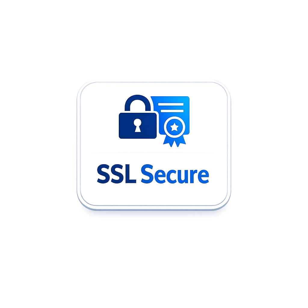 SSL secure connection: site traffic is encrypted in transit